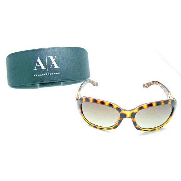 ARMANI EXCHANGE Womens Sunglasses AX115/S V08YY Brown Gradient Tortoise W/ Case - Picture 1 of 12